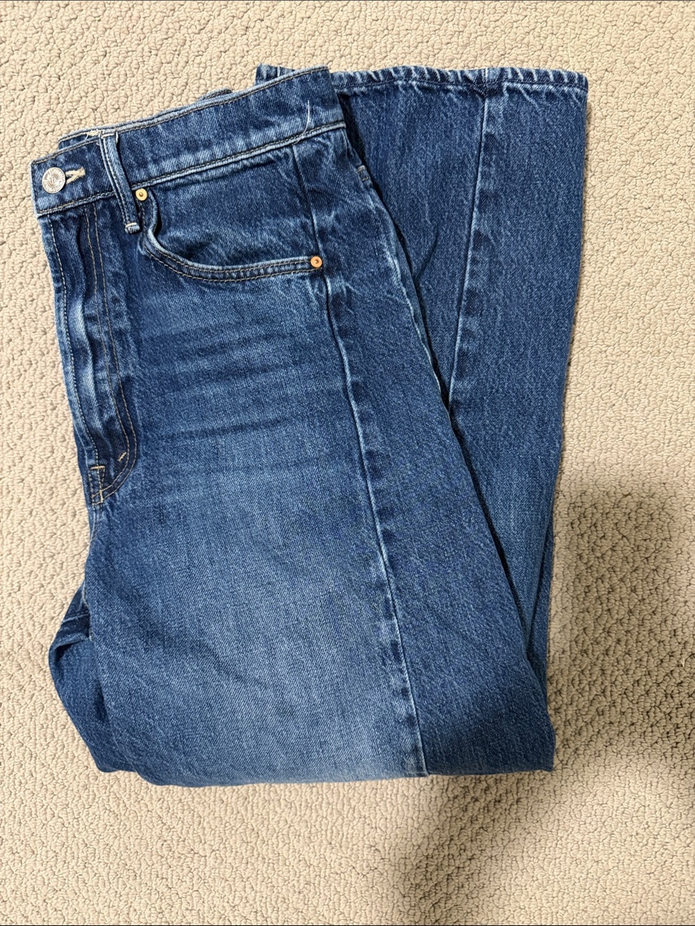 MOTHER Barrel Jeans in Deep Blue Wash - Picture 6 of 10
